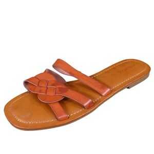 Maurices Heather Braided Women Sandal Sz 9 Casual Summer Cognac Brown Synthetic